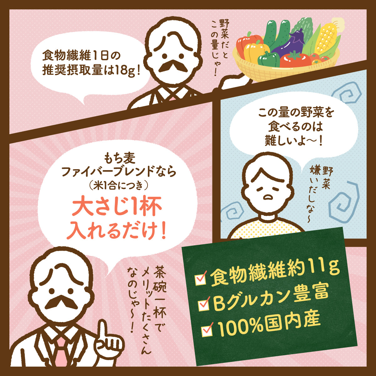国内産 もち麦ファイバーブレンド