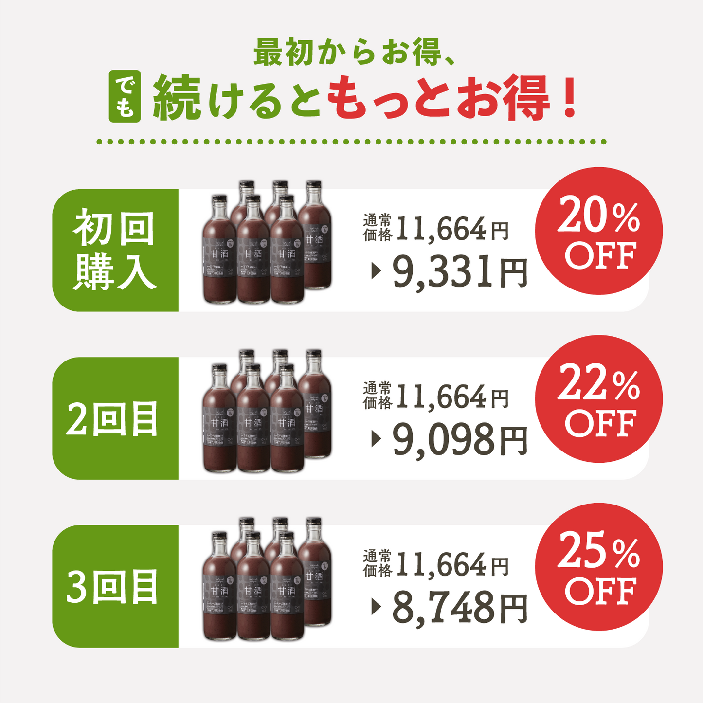 【定期便】一日一善黒甘酒 6本セット